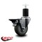 Service Caster 3.5'' Gray Poly Swivel 1-3/4'' Expanding Stem Caster with Brake SCC-EX20S3514-PPUB-PLB-134 - alternate 4
